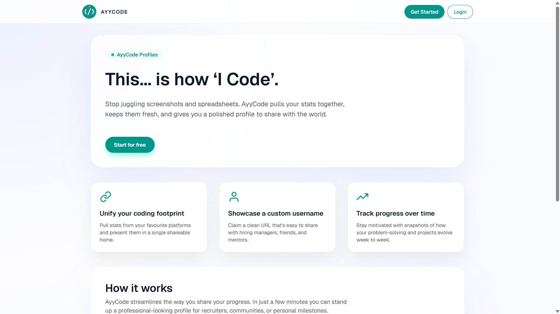 Coding Profile Aggregator - AayCode